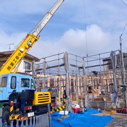 岡山県笠岡市にて上棟を行いました｜アイデザインホームの現場リポート